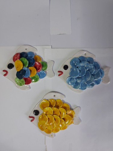 Pesci ceramica - pesci, in