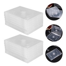  12pcs Professional CD DVD Case Storage Box in plastica con vassoio trasparente