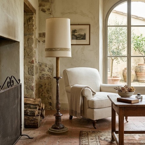 Torciere antico legno tornito - legno,