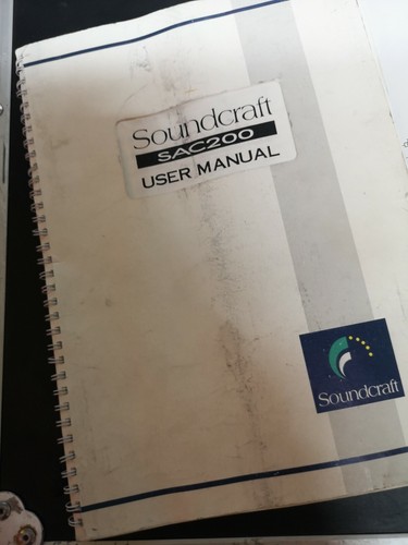Soundcraft sac200 user manual - soundcraft,