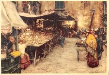 AL9-16E) CARTOLINA NAPOLI PIAZZA FRANCESE VINCENZO MIGLIARO