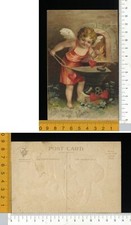 V2485] VALENTINE S. VALENTINO CUPIDO ANGELO FABBRO CON CUORI E INCUDINE -RILIEVO