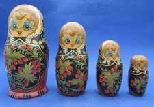 MATRIOSKA / MATRIOSCA ANTICA DIPINTA A MANO - RUSSIA - CCCP -