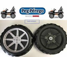COPPIA RUOTE ANTERIORI AUTO PEG PEREGO GAUCHO 12 VOLT ROCK' IN NERA 2014-2018