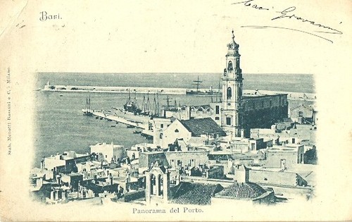 Bari panorama dal porto 1900 - dal, porto-1900