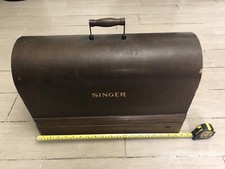singer macchina da cucire antica Elettrica Con Luce Custodia Legno CassettaUtily