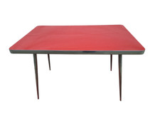originale Tavolo in formica rossa ,anni 50 modernariato