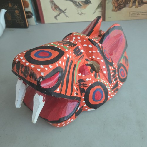 Maschera giaguaro legno
