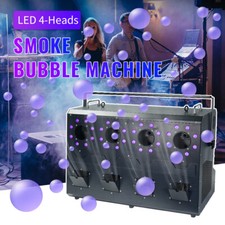 Macchina a bolle di fumo nebbia 4 ruote 3000W DMX telecomando RGB per palco matrimonio
