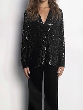 CAMICIA ZARA PAILLETTES COLLO