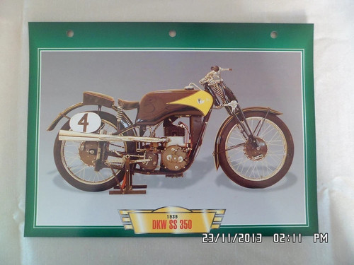 Carte fiche moto dkw - carte, ss