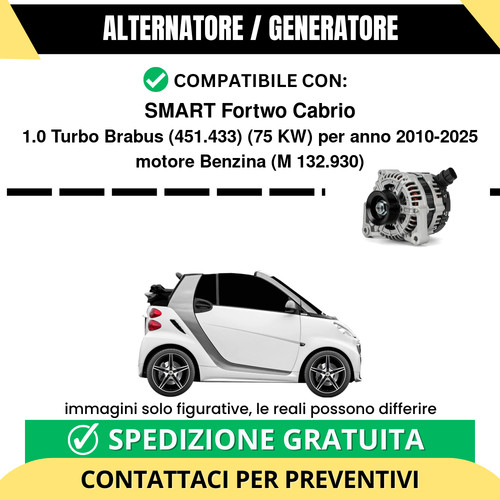 Alternatore smart fortwo - alternatore,