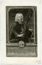 Stampa antica-RITRATTO-JOHANN LAURENTIUS MOSHEIM-MINISTRO-Roling-Haid-ca. 1755