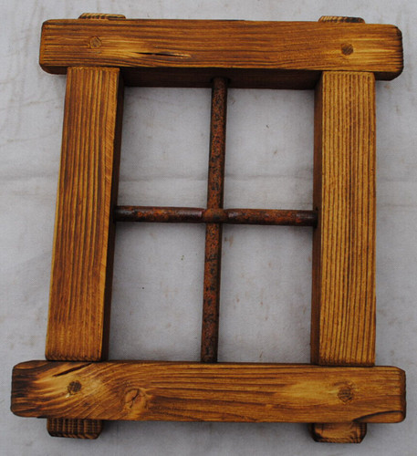 Finestra legno con grata - grata, in