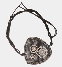 BENDA OCCHIO PIRATA SIMBOLO INGRANAGGI STEAMPUNK TEATRO FANTASY COSPLAY