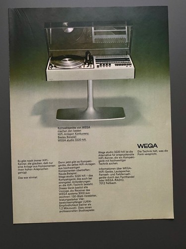 Wega studi 3220 radio hifi - wega,