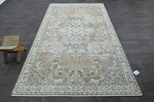 Tappeto vintage turco Oushak 5x9 kilim tappeto anatolico fatto a mano decorazione boho MARRONE