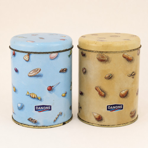 Scatole latta danone - latta,