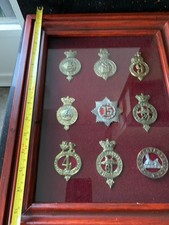 Victorian  Military Glengary  Badges  Framed Set