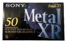 SONY METAL XR 50 IEC IV/TYPE IV, METAL BIAS, cassetta, nastro, audio, NUOVO, IMBALLO ORIGINALE