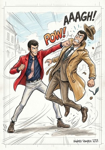 Lupin iii zenigata stampa - lupin, &