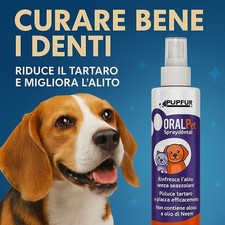 OralPet - Spray Dentale Cani e Gatti Alitosi Riduce Tartaro Placche