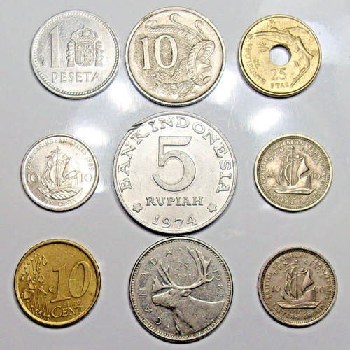 Lotto monete mondiali belle - 9,
