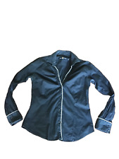 Camicia da donna Marina Militare Shirt Jersey Maglia Blu Cotone Camicetta Tg L