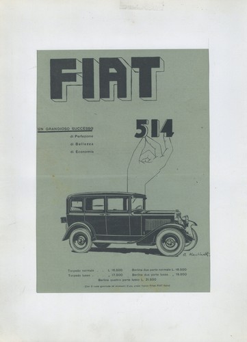 Pubblicita auto fiat 514 - fiat,