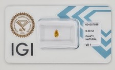 Diamante Naturale Certificato IGI-0.30ct-VS1-pera-Natural Fancy Brownish Yellow-