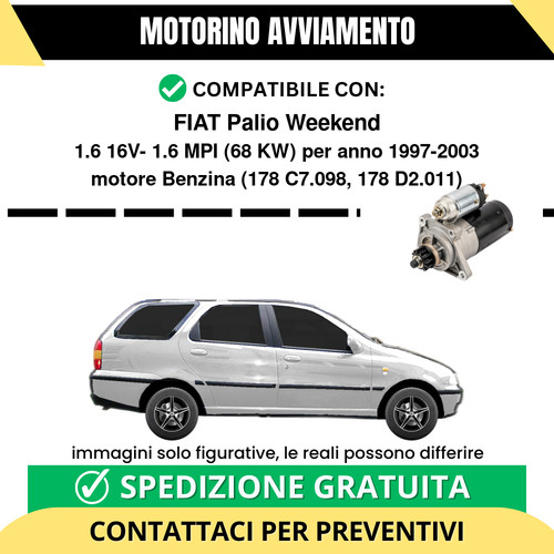 Motorino avviamento fiat palio - fiat,