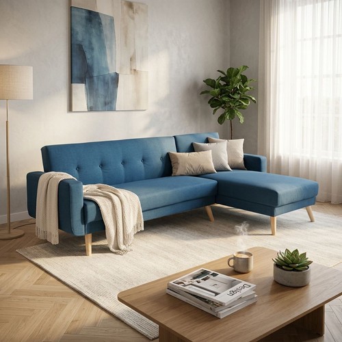 Divano letto con penisola - letto,