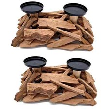 2x Portacandele in Legno