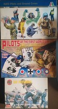 3 plastic soldiers box 1/72 Arefix RAF , Italeri NATO PILOTS, Orion WW 1 Pilots