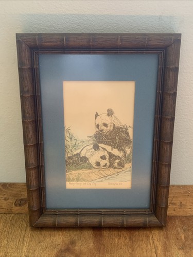 Coppia cornici bambù panda - coppia,