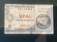 Palermo-Spal biglietto/ticket 1981/82 (Juventus,Lazio,Inter,napoli,Milan,Roma