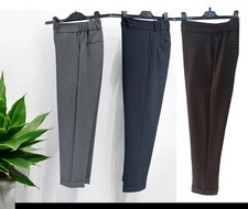 Pantaloni Uomo Lungo Invernale Elastico Con Bottone Tinta Unita Casual comodo