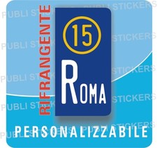 ADESIVO TARGA EUROPEA PER MOTO, CON ANNO E PROVINCIA TUNING STEMMA FREGIO