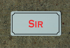 Insegna metallo sir - in,
