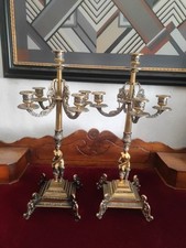 Coppia Di Grandi Candelieri In