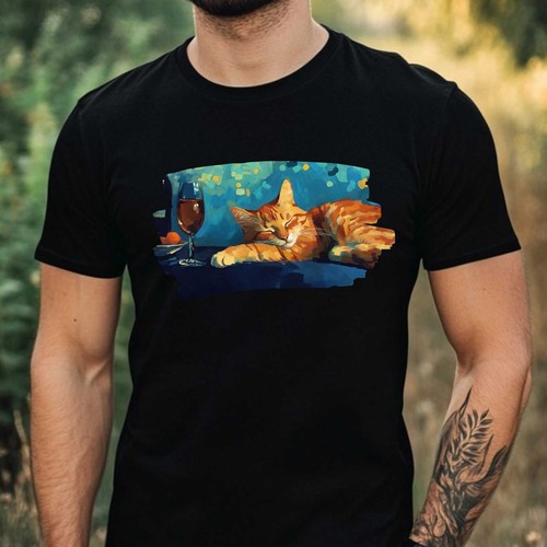 Shirt herren van - gogh, katze