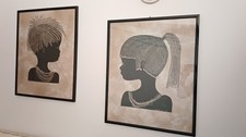 Quadro Dipinti N.2  Su Tela