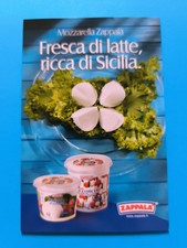 ZAPPALÀ MOZZARELLA FRESCA DI LATTE RICCA DI SICILIA CARTOLINA PUBBLICITARIA A CO