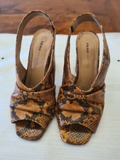 Sandali Donna FRAU. MADE IN ITALY. Ottime Condizioni. Pelle Effetto Pitone 