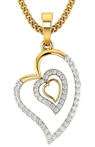 Ciondolo cuore oro giallo - in,