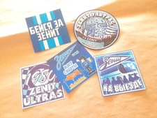 Lotto di 5 adesivi stickers ultras ZENIT SAN PIETROBURGO ( Russia )