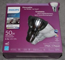 3pk Philips PAR20 LED Flood