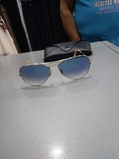 Ray-ban Aviator Rb3025 Tg 58 Oro  Lenti Celeste Buone Condizioni A760