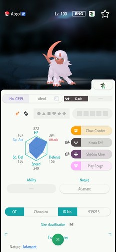 Absol build 6iv shiny battle - absol, z