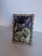cornice portafoto strass e perle vintage